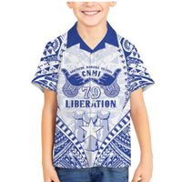 Northern Mariana Islands Liberation Day Family Matching Mermaid Dress and Hawaiian Shirt 79th Anniversary