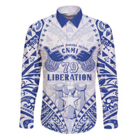 Northern Mariana Islands Liberation Day Family Matching Off The Shoulder Long Sleeve Dress and Hawaiian Shirt 79th Anniversary