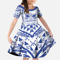 Northern Mariana Islands Liberation Day Family Matching Off Shoulder Maxi Dress and Hawaiian Shirt 79th Anniversary
