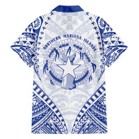 Northern Mariana Islands Liberation Day Family Matching Off Shoulder Short Dress and Hawaiian Shirt 79th Anniversary
