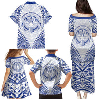 Northern Mariana Islands Liberation Day Family Matching Puletasi and Hawaiian Shirt 79th Anniversary