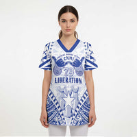 Northern Mariana Islands Liberation Day Scrub Top 79th Anniversary - Polynesian Pride