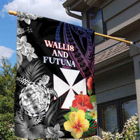 Wallis and Futuna Bastille Day Garden Flag Tropical Turtle Hibiscus Polynesian Pattern
