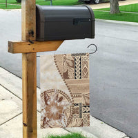 Samoa Siapo Elegant Garden Flag Hibiscus Beige Motifs - Polynesian Pride