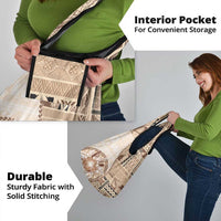 Samoa Siapo Elegant Grocery Bag Hibiscus Beige Motifs - Polynesian Pride