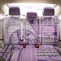 Samoa Siapo Elegant Back Car Seat Cover Hibiscus Violet Motifs - Polynesian Pride