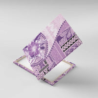 Samoa Siapo Elegant Canvas Wall Art Hibiscus Violet Motifs - Polynesian Pride