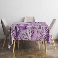 Samoa Siapo Elegant Tablecloth Hibiscus Violet Motifs - Polynesian Pride