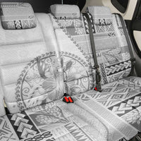 Samoa Siapo Elegant Back Car Seat Cover Hibiscus White Motifs LT05 - Polynesian Pride