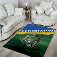 Solomon Islands Remembrance Day Area Rug Lest We Forget