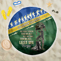Solomon Islands Remembrance Day Beach Blanket Lest We Forget