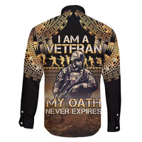 Polynesia Veterans Day Family Matching Off The Shoulder Long Sleeve Dress and Hawaiian Shirt Thank You Veterans Polynesian Pattern