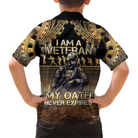 Polynesia Veterans Day Kid Hawaiian Shirt Thank You Veterans Polynesian Pattern LT05 - Polynesian Pride