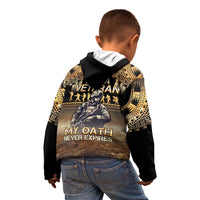 Polynesia Veterans Day Kid Hoodie Thank You Veterans Polynesian Pattern LT05 - Polynesian Pride