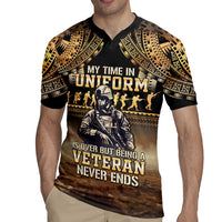 Polynesia Veterans Day Rugby Jersey Thank You Veterans Polynesian Pattern