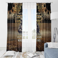 Polynesia Veterans Day Window Curtain Thank You Veterans Polynesian Pattern