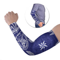 Personalised Queen Salote College Centenary Arm Sleeves Tongan Kupesi Pattern - Polynesian Pride