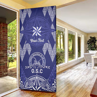 Personalised Queen Salote College Centenary Door Cover Tongan Kupesi Pattern - Polynesian Pride