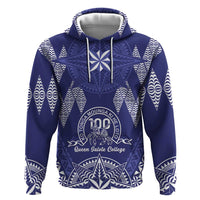 Personalised Queen Salote College Centenary Hoodie Tongan Kupesi Pattern - Polynesian Pride
