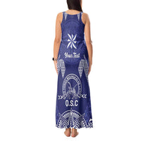 Personalised Queen Salote College Centenary Tank Maxi Dress Tongan Kupesi Pattern - Polynesian Pride