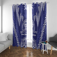 Queen Salote College Centenary Window Curtain Tongan Kupesi Pattern - Polynesian Pride