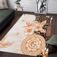 Fiji Area Rug Masi Tapa Pattern Brown LT05 Brown - Polynesian Pride