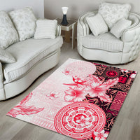 Fiji Area Rug Masi Tapa Pattern Red LT05 - Polynesian Pride