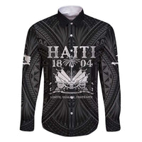 Haiti 1804 Family Matching Short Sleeve Bodycon Dress and Hawaiian Shirt Polynesian Silver Neg Maron