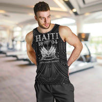 Haiti 1804 Men Tank Top Polynesian Silver Neg Maron LT05 Silver - Polynesian Pride