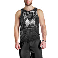 Haiti 1804 Men Tank Top Polynesian Silver Neg Maron LT05 - Polynesian Pride