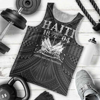 Haiti 1804 Men Tank Top Polynesian Silver Neg Maron LT05 - Polynesian Pride