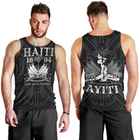 Haiti 1804 Men Tank Top Polynesian Silver Neg Maron LT05 - Polynesian Pride