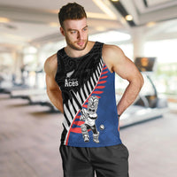 Custom New Zealand Auckland Cricket Men Tank Top With Maori Pattern