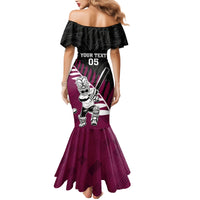 Custom New Zealand Northern Districts Cricket Mermaid Dress With Maori Pattern