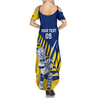 Custom New Zealand Otago Cricket Family Matching Summer Maxi Dress and Hawaiian Shirt With Maori Pattern