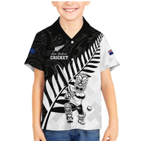 Custom New Zealand Cricket Family Matching Mermaid Dress and Hawaiian Shirt With Maori Pattern