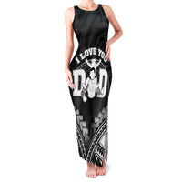 Personalised Happy Father's Day Family Matching Tank Maxi Dress and Hawaiian Shirt I Love You Dad Polynesian Style