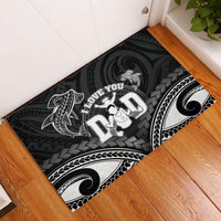 Happy Father's Day Rubber Doormat I Love You Dad Polynesian Style