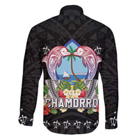 Guam Chamorro Family Matching Puletasi and Hawaiian Shirt Tribal Latte Stone With Dolphins Black