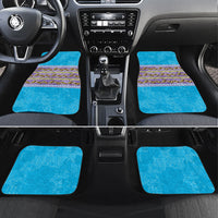 Hawaii Humuhumu Fish Maile Pikake Lei Car Mats Tribal Tapa Blue Version