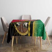 Happy Vanuatu Constitution Day Tablecloth Flag Style With Sand Drawing Pattern