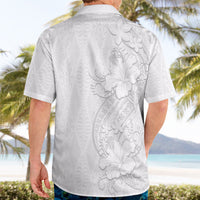 Tokelau White Sunday Hawaiian Shirt Elegant Hibiscus Polynesian Tribal Pattern LT05 - Polynesian Pride