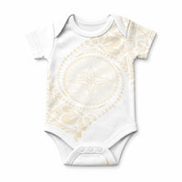 Tonga White Sunday Baby Onesie Lotu Tamaiti Tongan Kupesi Pattern
