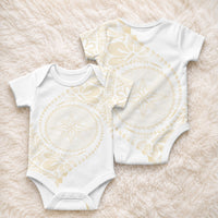 Tonga White Sunday Baby Onesie Lotu Tamaiti Tongan Kupesi Pattern