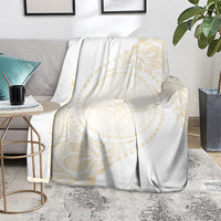 Tonga White Sunday Blanket Lotu Tamaiti Tongan Kupesi Pattern LT05 - Polynesian Pride