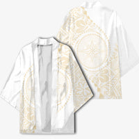 Tonga White Sunday Kimono Lotu Tamaiti Tongan Kupesi Pattern LT05 - Polynesian Pride