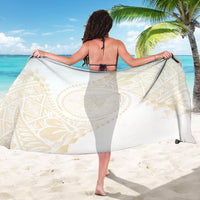 Tonga White Sunday Sarong Lotu Tamaiti Tongan Kupesi Pattern LT05 - Polynesian Pride