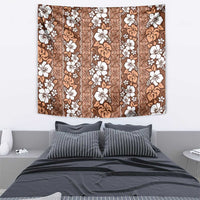 Hawaii Vintage Brown Hibiscus Tapa Pattern Tapestry LT05 - Polynesian Pride