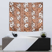 Hawaii Vintage Brown Hibiscus Tapa Pattern Tapestry LT05 - Polynesian Pride
