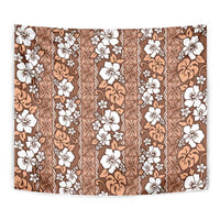 Hawaii Vintage Brown Hibiscus Tapa Pattern Tapestry LT05 - Polynesian Pride